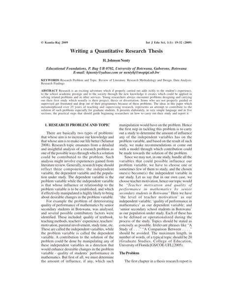 quantitative thesis pdf